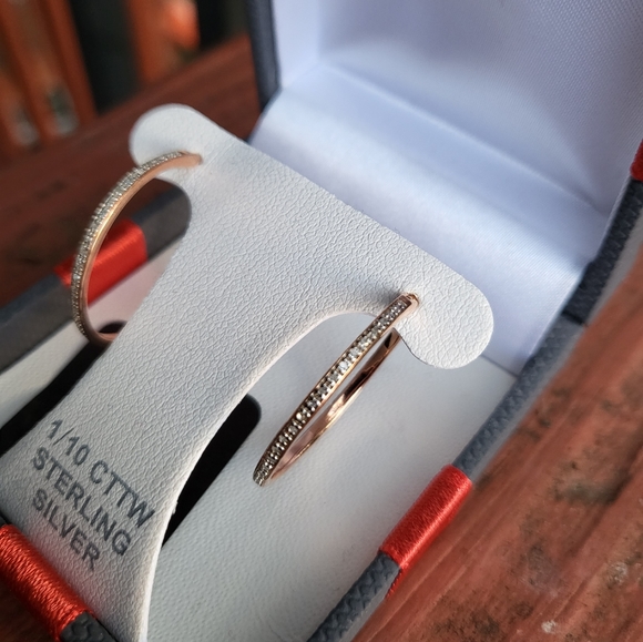 Diamond Hoop Earrings - Picture 5 of 5